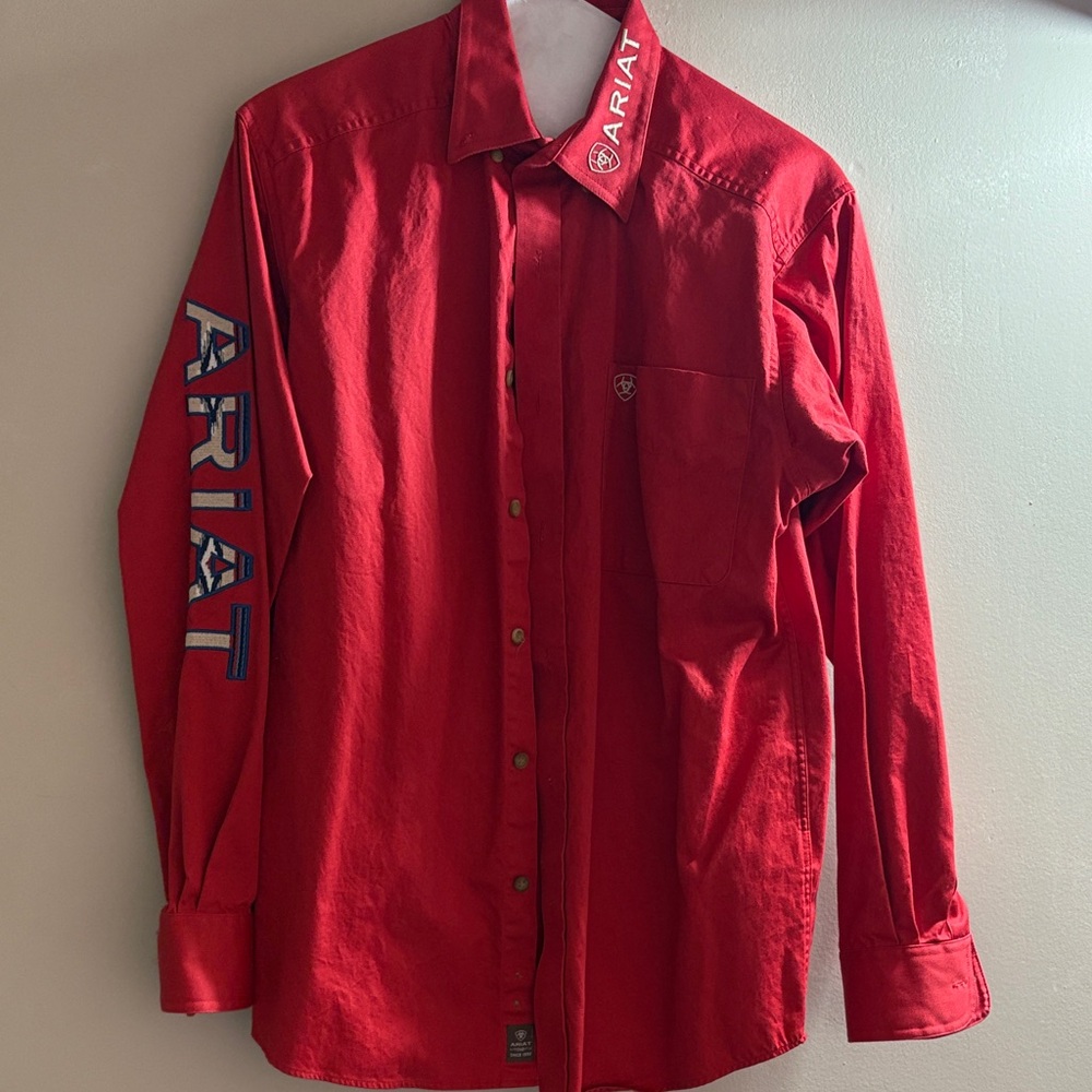Ariat Men's Bold Red Casual Button Down Shirt